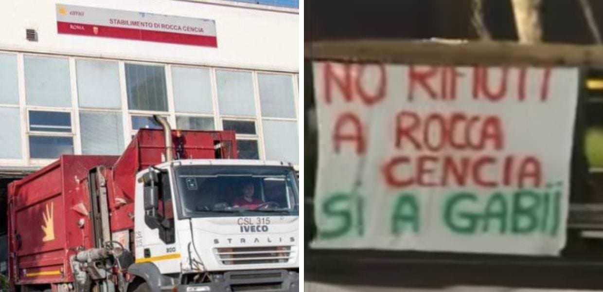 rocca cencia proteste roma rifiuti VI municipio