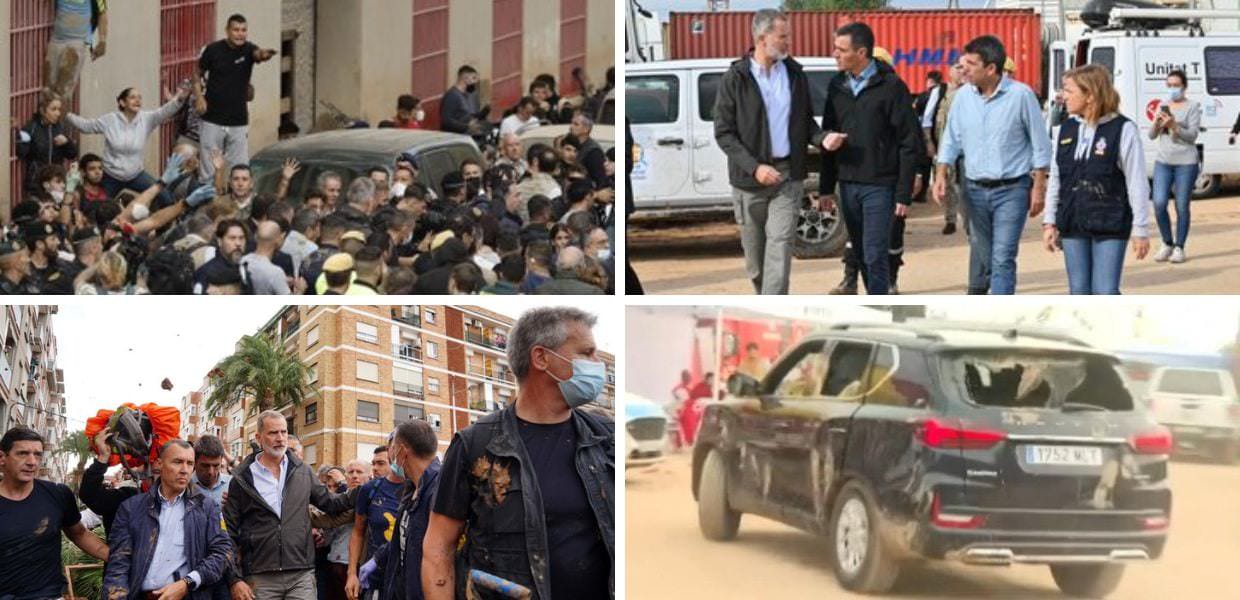 valencia alluvione contestazione pedro sanchez carlos mazon felipe VI