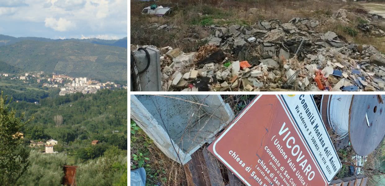 vicovaro rifiuti discarica abusiva comune