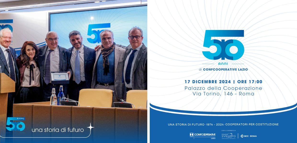 Confcooperative Lazio compie 50 anni