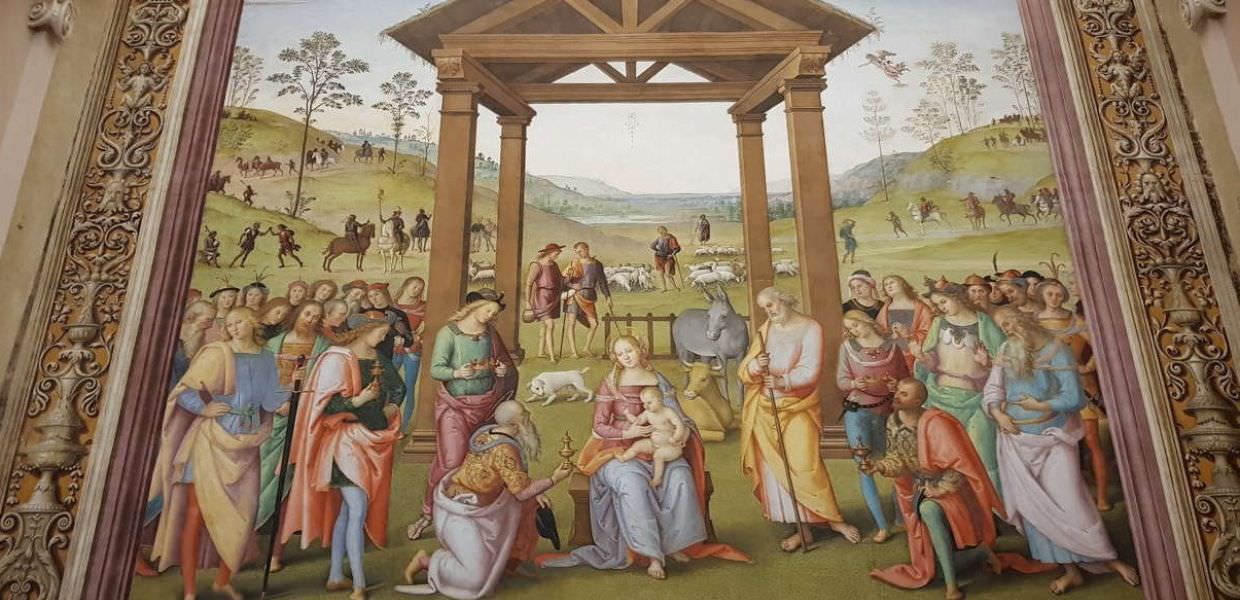 Umbria, a Città della Pieve c’è il presepe dipinto più grande del mondo