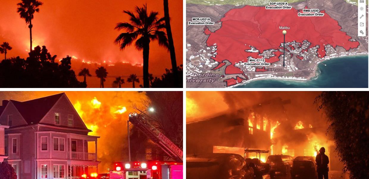 incendio malibu evacuazioni