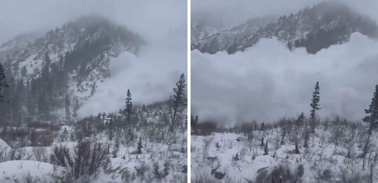 Tempesta di neve negli USA, una valanga travolge tutto | VIDEO