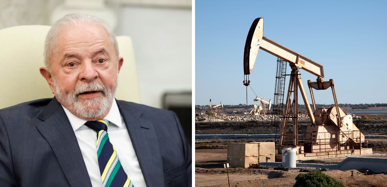 Ecco una descrizione alternativa SEO-friendly per l'immagine:

Lula e la transizione ecologica: la controversa proposta di utilizzare il petrolio divide gli ambientalisti.  Immagine di Lula e di una piattaforma petrolifera.