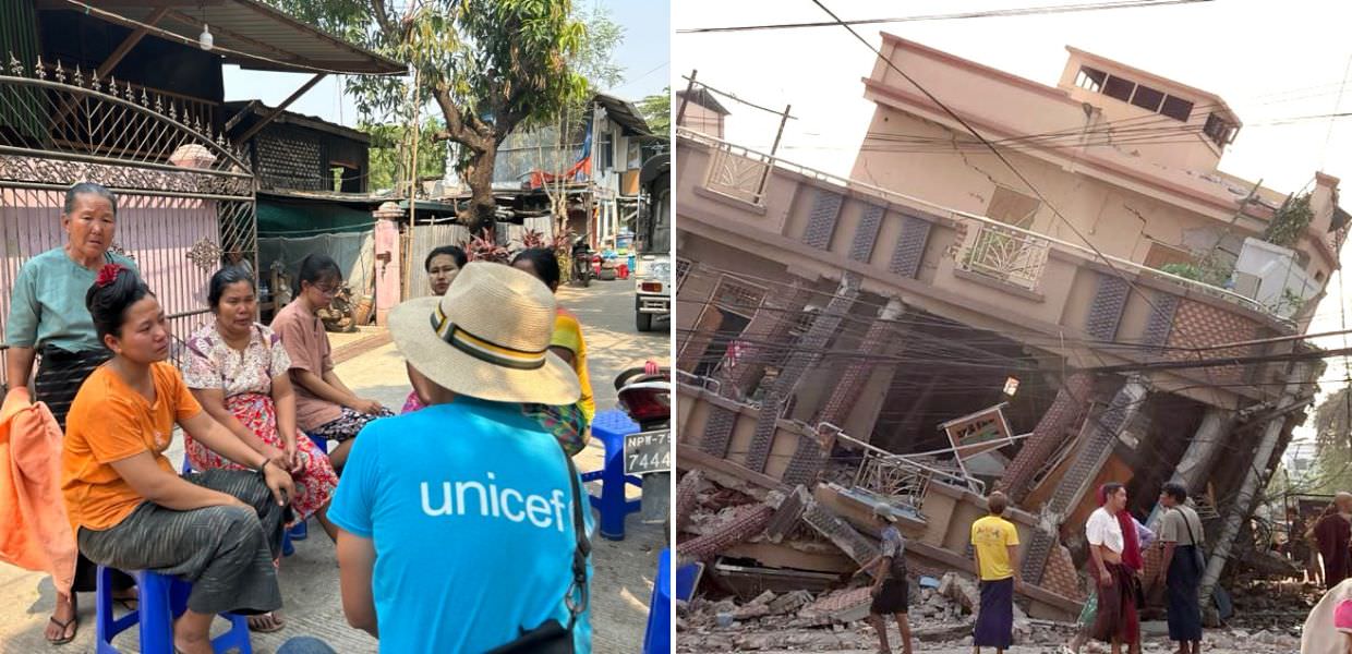 Terremoto in Myanmar, milioni di bambini in grave rischio. L’allarme dell’Unicef
