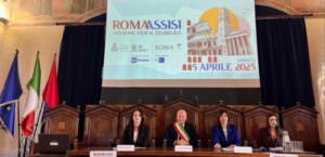 Giubileo, accordo tra Assisi (Pg) e Roma per favorire il turismo, foto tavolo firma