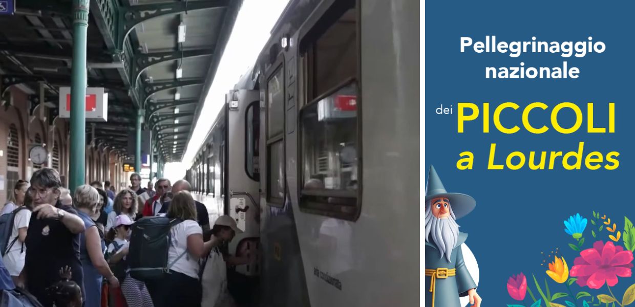 Lourdes, il viaggio sul Treno dei Piccoli tra giochi e preghiere