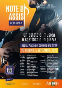 Musica, parte questa sera ‘Note di Assisi’, un’estate di concerti fino al 5 settembre, locandina