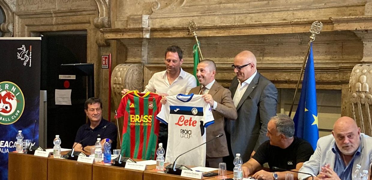 Calcio, affiliazione tra Terni F.C. e Atalanta Calcio per valorizzare i giovani