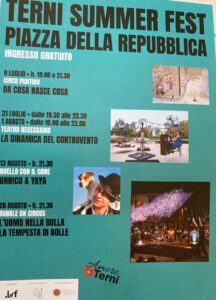 Cultura, un’estate di spettacoli con il ‘Terni Summer Fest’, programma Piazza della Repubblica
