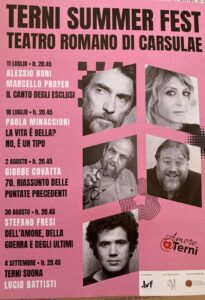 Cultura, un’estate di spettacoli con il ‘Terni Summer Fest’, programma Teatro romano di Carsulae