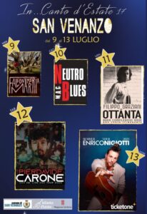 San Venanzo (Tr), grande musica per la 17esima edizione di InCanto d’Estate, locandina