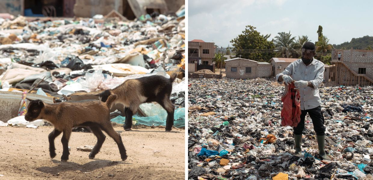Il nuovo report di Greenpeace Africa "Draped in Injusticd" sui rifiuti tessili in Africa descrive una situazione ormai fuori controllo: reti da pesca e spiagge sono invase da capi sintetici di fast fashion.