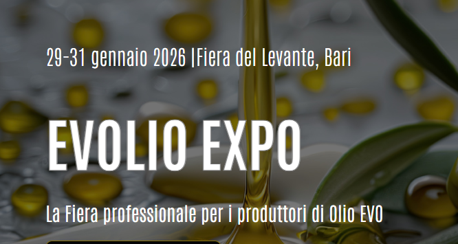 Olio evo, export in crescita. A Bari EVOLIO Expo dal 29 al 31 gennaio