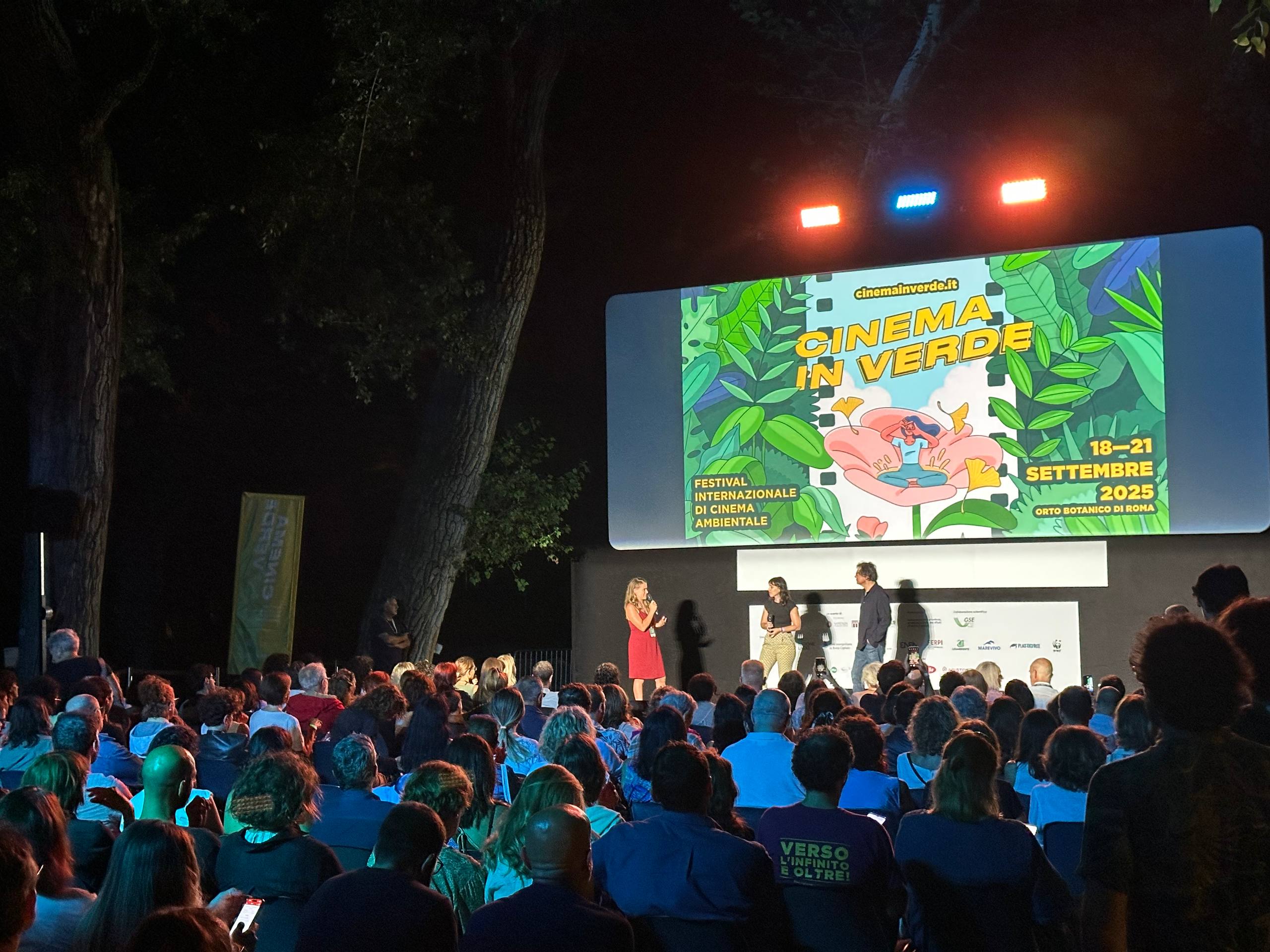 Prima giornata del festival "Cinema in Verde", in scena dal 18 al 21 settembre all''Orto Botanico di Roma.