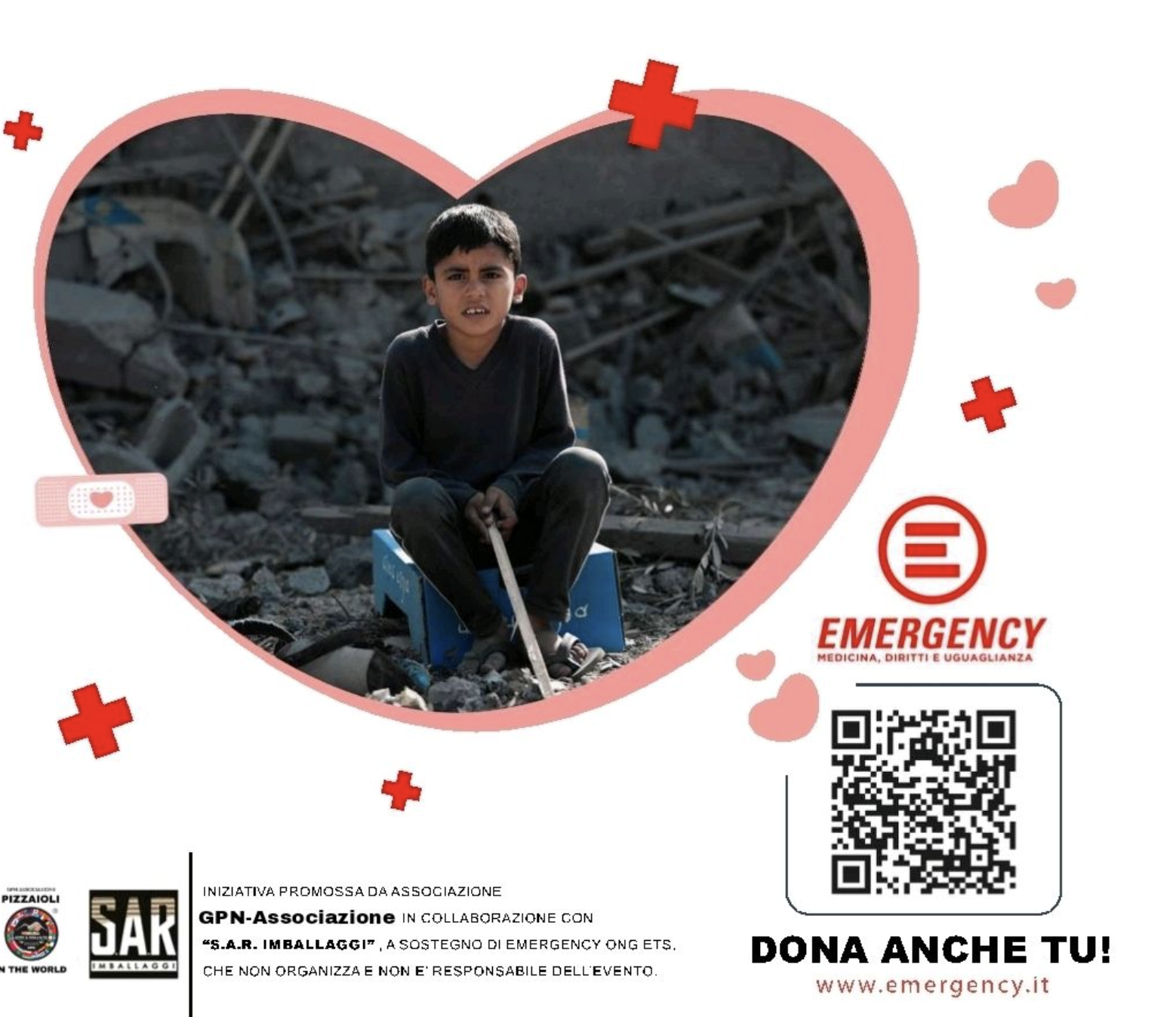 "Una pizza per Gaza", con ogni pizza acquistata un euro sarà donato a Emergency