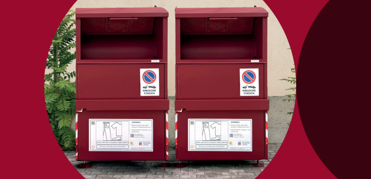 A Roma i cassonetti per i rifiuti tessili sono ora color amaranto e sono stati posizionati in tutti i quadranti cittadini. La mappa.