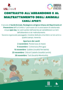 Animali, a novembre ‘Canili Aperti’ per contrastare l’abbandono e favorire le adozioni, locandina