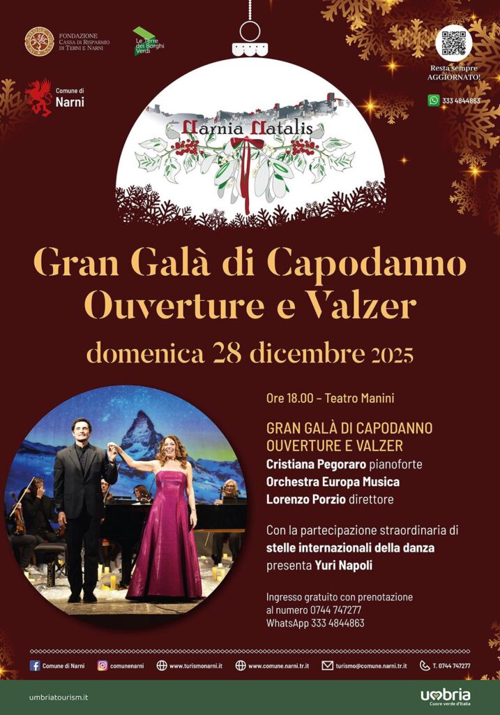Musica, Cristiana Pegoraro a Narni (Tr) per il concerto di Capodanno 2 Musica, Cristiana Pegoraro a Narni (Tr) per il concerto di Capodanno, locandina