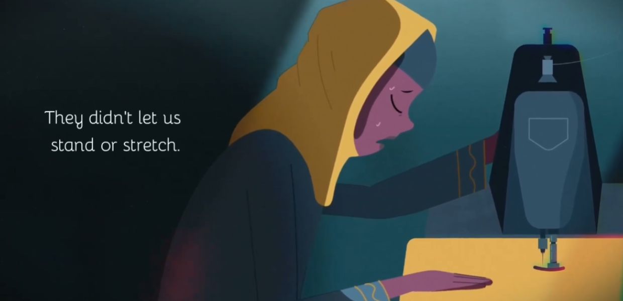 Il cortometraggio di animazione "The Story We Wear" è stato pensato per essere usato nelle scuole e nelle università e raccontare il costo umano della produzione di abbigliamento per i marchi di fast fashion.