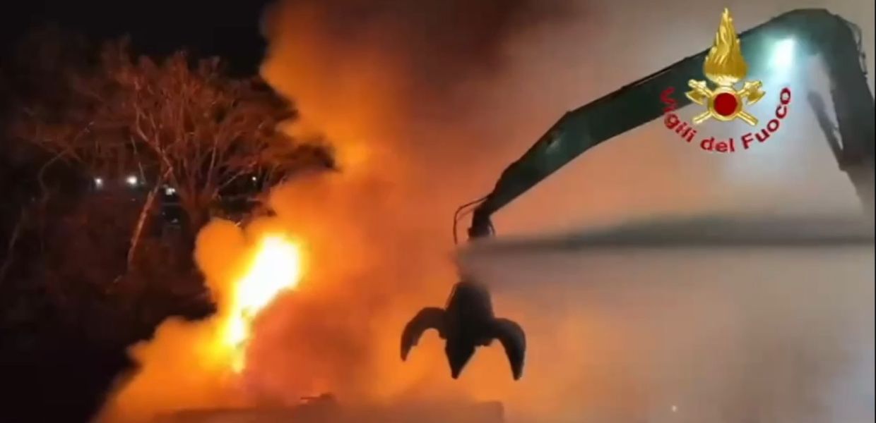 incendio azienda bollate