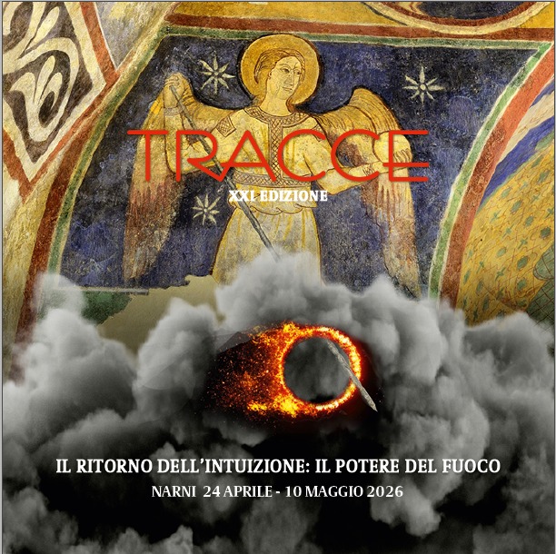 A Narni (Tr) il potere del fuoco nella mostra d’arte contemporanea ‘Tracce’ 1 A Narni (Tr), il potere del fuoco nella mostra d’arte contemporanea ‘Tracce’, locandina