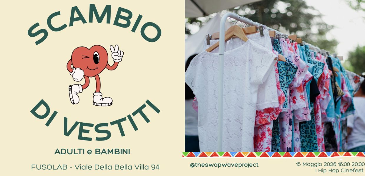 The Swap Wave Project torna con un nuovo appuntamento venerdì 15 maggio dalle ore 16:00 al FusoLab, all'interno dell'Hip Hop Cinefest, anche per i bambini. 