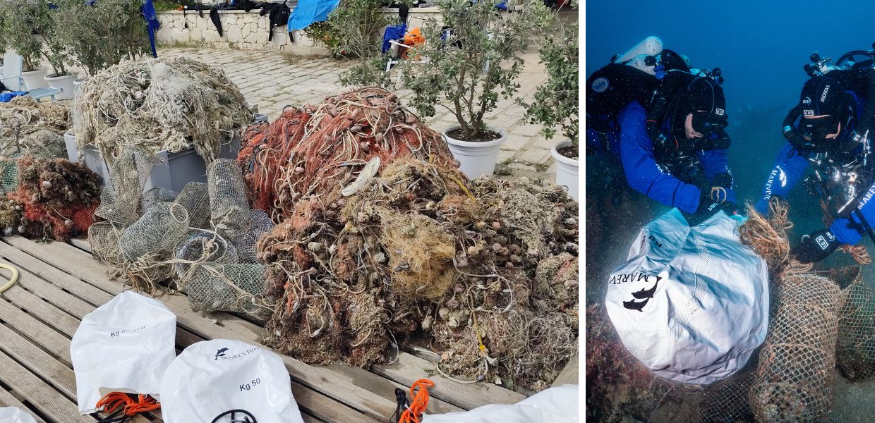 Reti fantasma, l'operazione di recupero a Siracusa di Marevivo e Arca Fondi