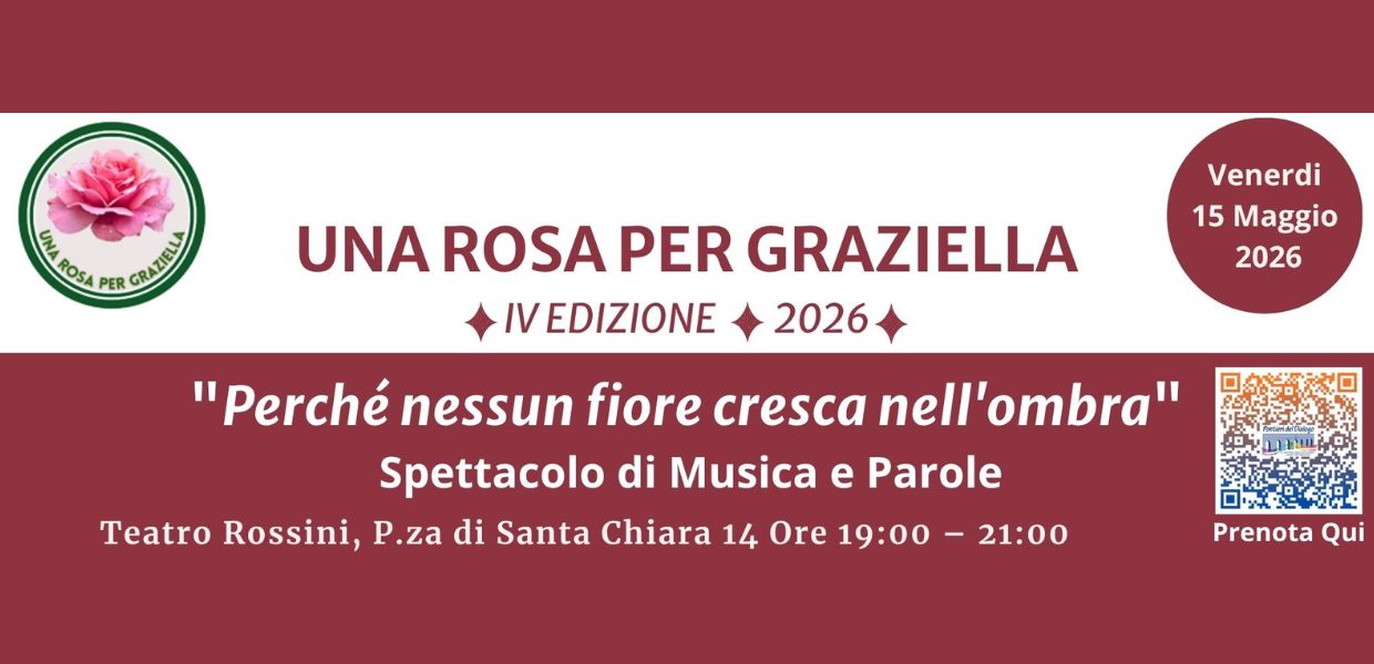 Roma, venerdì 15 maggio torna l'evento Una rosa per Graziella
