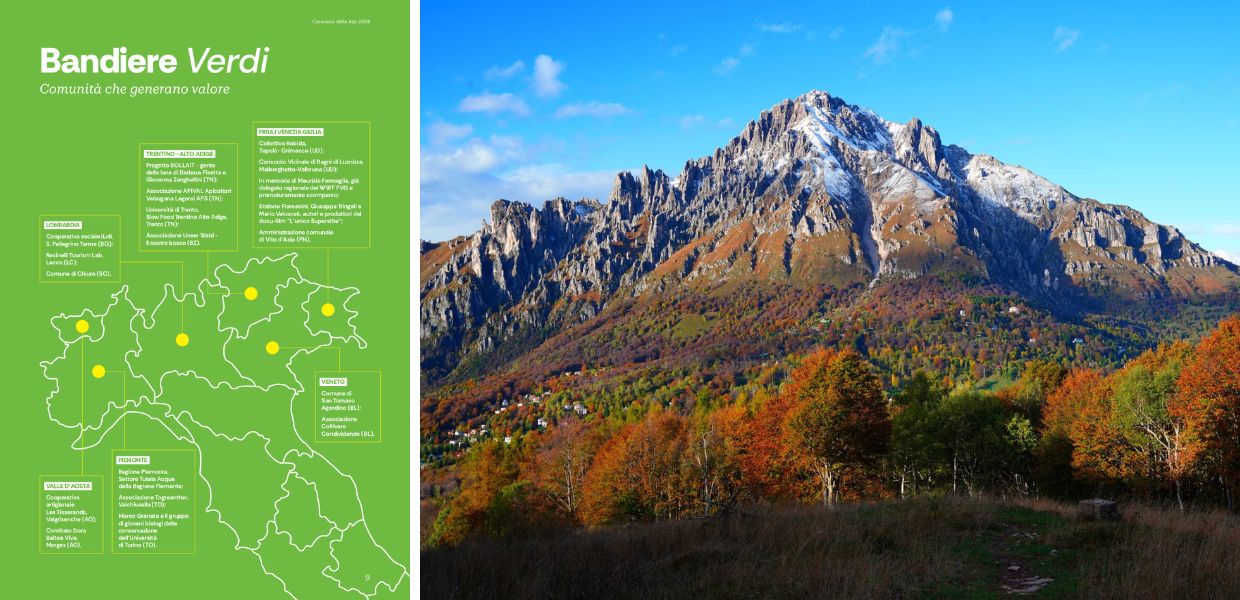 Montagna, ecco le "Bandiere Verdi 2026" di Legambiente