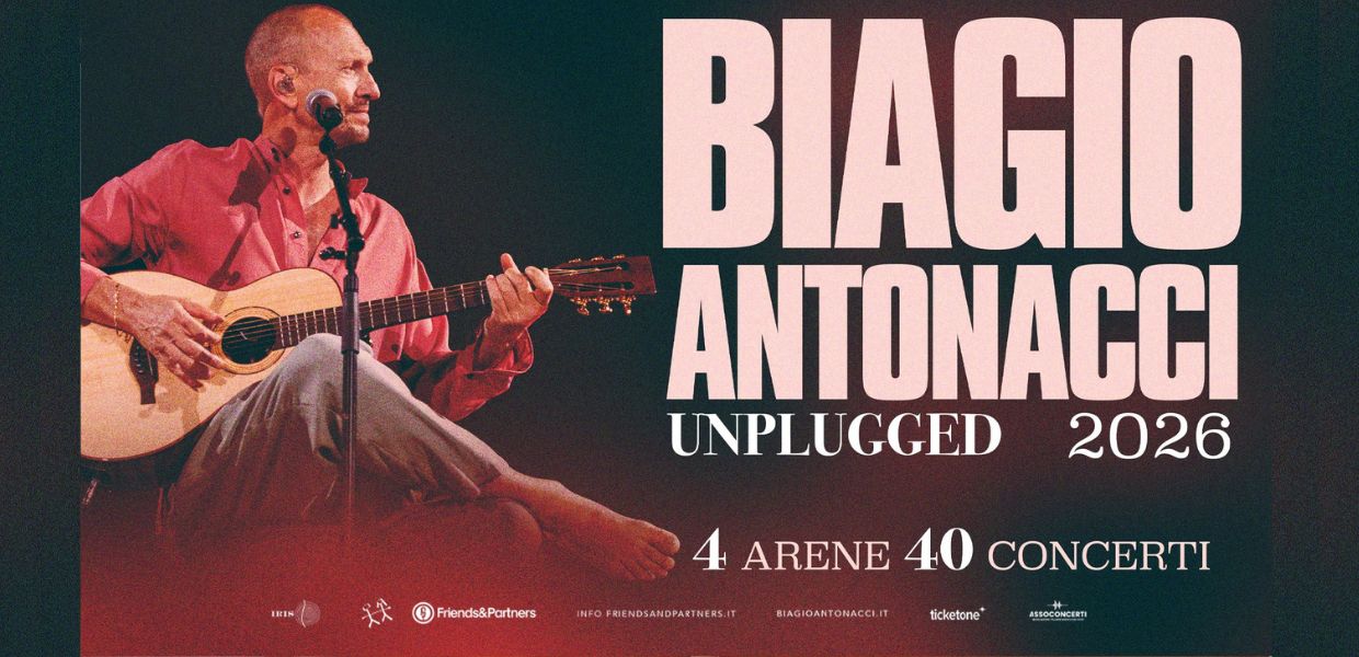 Musica, Biagio Antonacci Unplugged 2026, 40 concerti in 4 suggestive arene