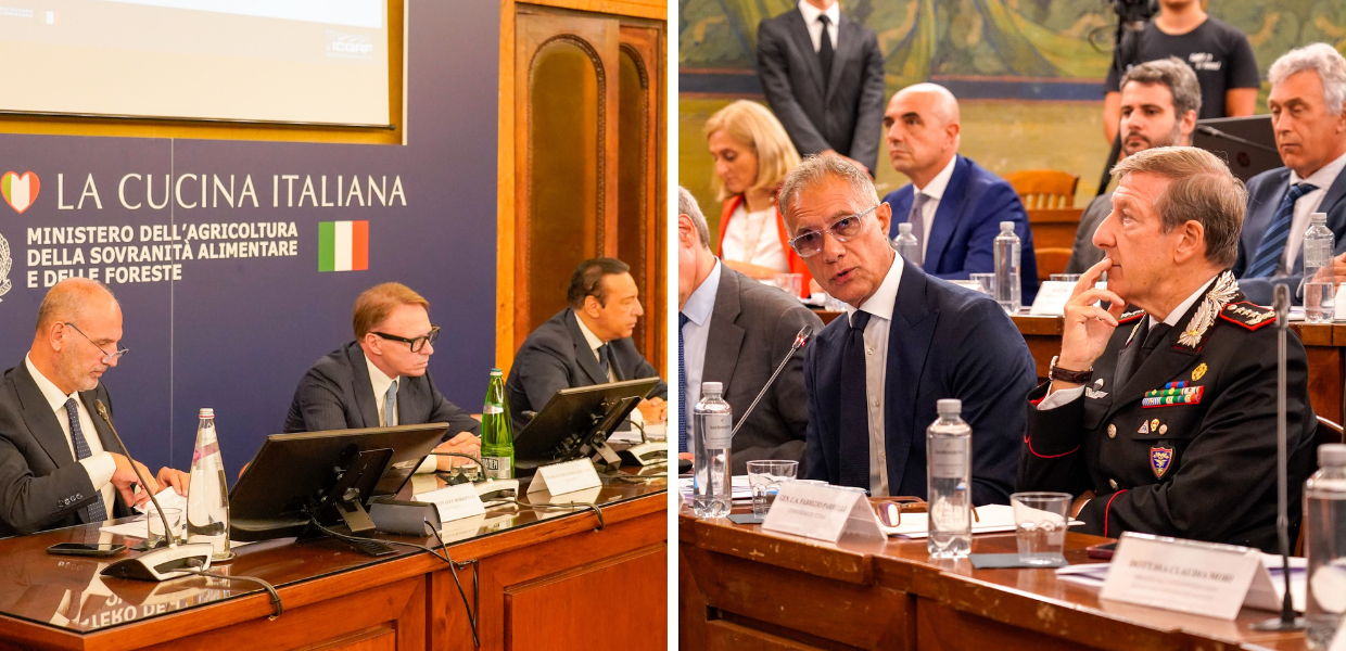 “La tolleranza è zero per chi infrange le regole e chi vuole sfruttare il marchio del Made in Italy senza garantirne la qualità". Le parole del Ministro Lollobrigida in occasione della Cabina di regia sui Controlli e Tavolo olio al Masaf.