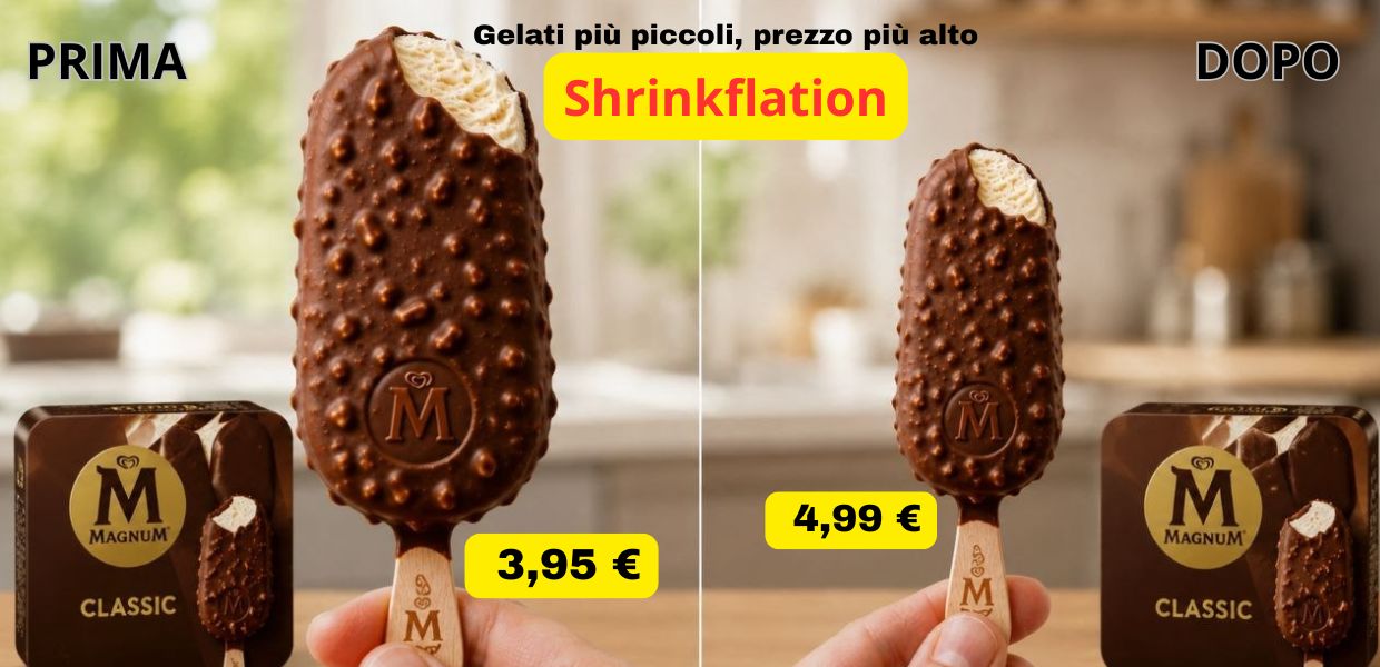 Quali sono i gelati che hanno cambiato il loro formato (e prezzo) nel corso degli anni? L'analisi di Altroconsumo e il fenomeno della shrinkflation.