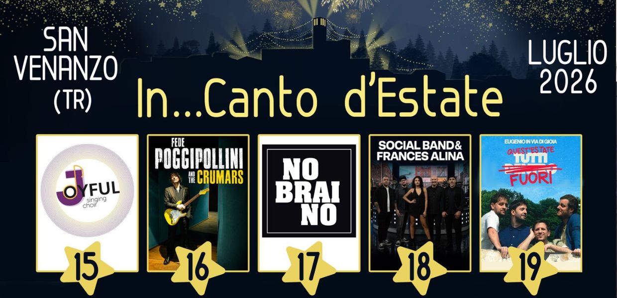 San Venanzo (Tr), InCanto d’Estate porta la grande musica sotto le stelle