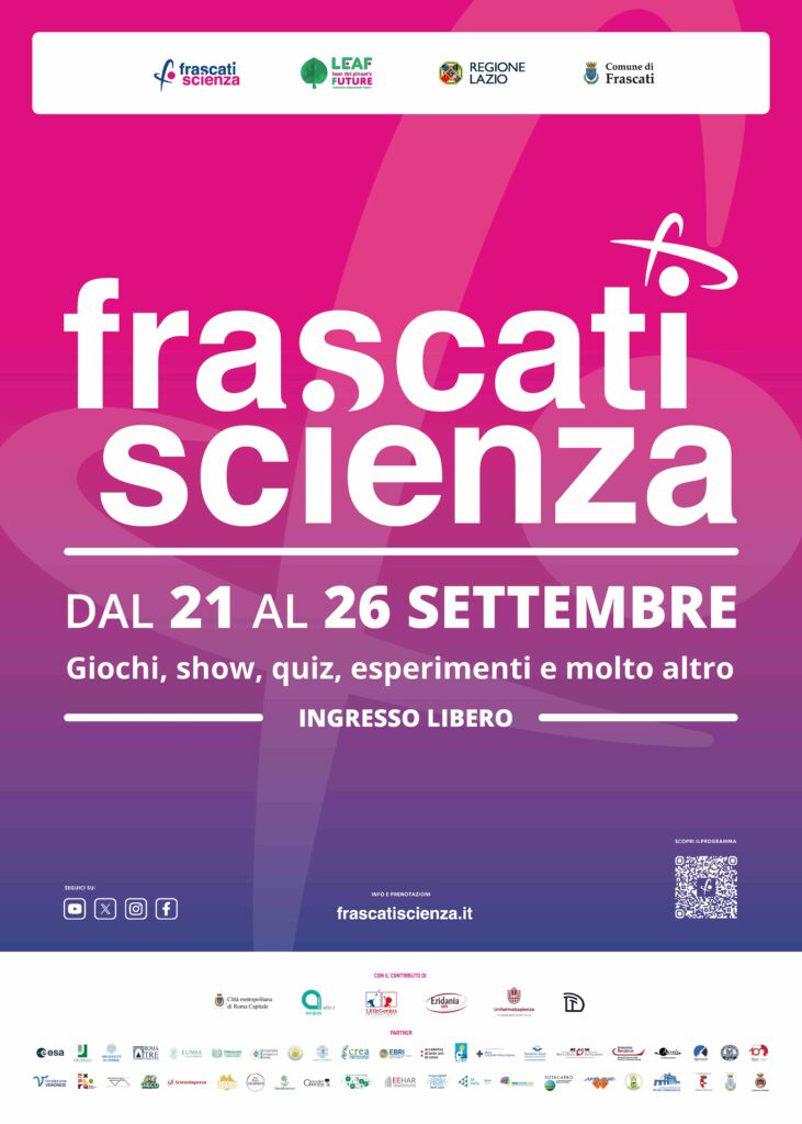 Frascati fino al 27 settembre ospita la Settimana della Scienza 2026 1 Frascati fino al 27 settembre ospita la Settimana della Scienza 2026, locandina
