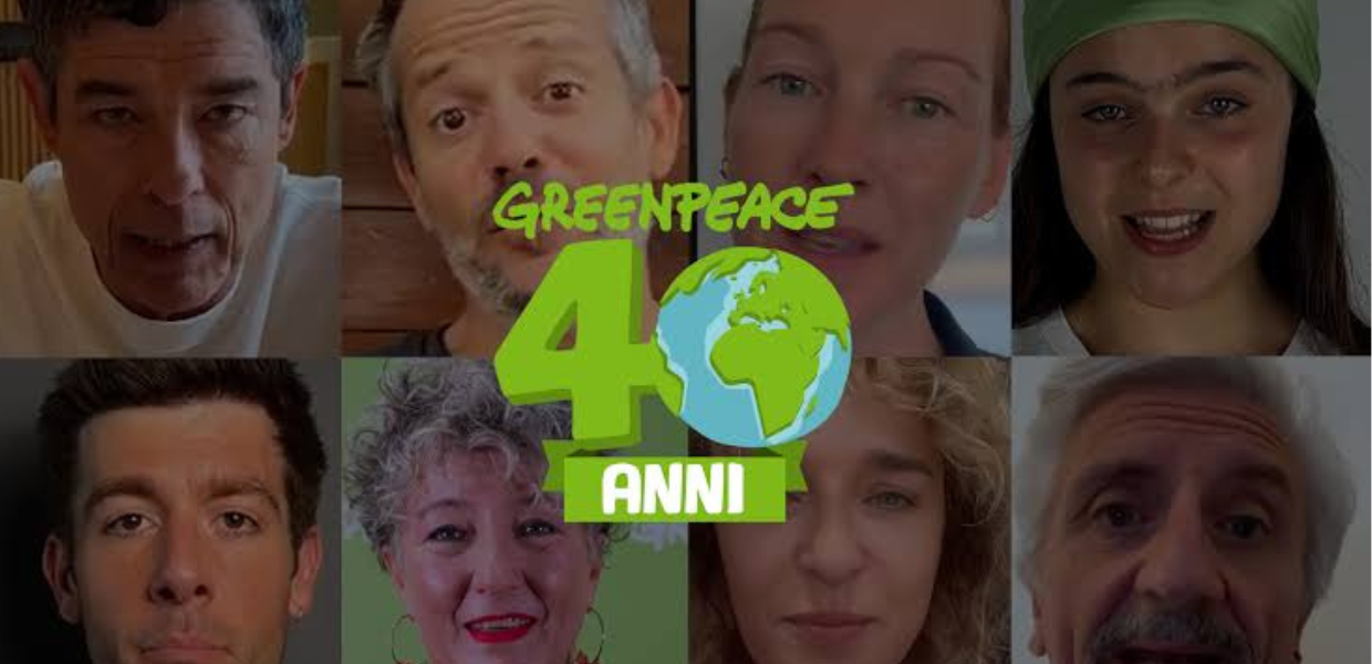 Home 6 Greenpeace Italia compie 40 anni e per celebrare questo anniversario pubblica oggi un video corale insieme a molti volti noti dello spettacolo in una data simbolo per l’organizzazione.