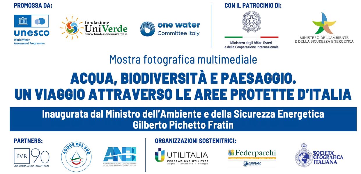 Il 29 settembre, alle ore 11:30, al Roma Convention Center – La Nuvola apre il percorso espositivo multimediale promosso da UNESCO WWAP, Fondazione UniVerde e One Water Committee Italy nell’ambito del Forum Euromediterraneo dell’Acqua 2026.