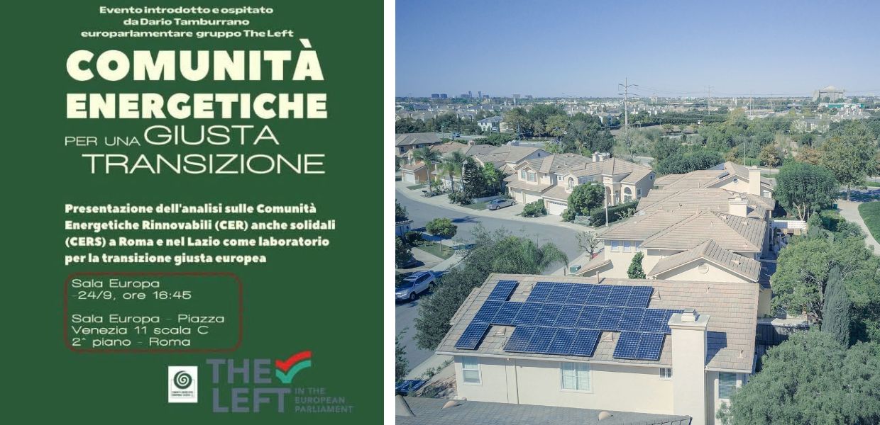 Presentato a Roma il rapporto “Analisi delle Comunità Energetiche Rinnovabili (CER) e delle Comunità Energetiche Rinnovabili e Solidali (CERS) a Roma e nel Lazio come laboratorio per la transizione giusta europea”