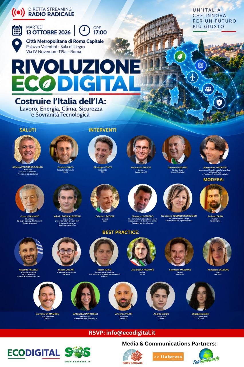 Rivoluzione Ecodigital, costruire l'Italia dell'Intelligenza Artificiale 1 photo 2026 10 14 14 42 42